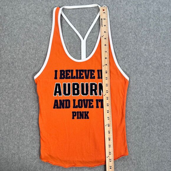 Victoria's Secret Auburn Tigers Tank Top Size Medium Racerback Sequin Y2K - Picture 5 of 8